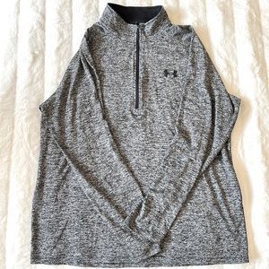 Men’s under armour 1/4 zip lightweight pullover charcoal size large